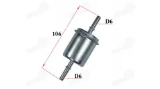 FUEL FILTER METAL 6 mm USED ​​in a system with a fuel pump