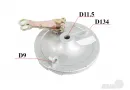 Drum brake cover set with brake pads for trike scooter MS04