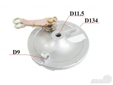 Drum brake cover set with brake pads for trike scooter MS04