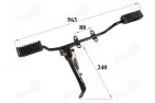 Holder with legs and support leg for motorcycle, moped fits CHAMP DELTA, CHAMP MONTANA