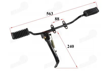 Holder with legs and support leg for motorcycle, moped fits CHAMP DELTA, CHAMP MONTANA
