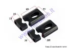 Handlebar steering clamp set for motorcycle LIF125/150, fits CITYCOCO ES8004 models until 2018 years