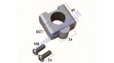 Laikiklis vairo tvirtinimo perėjimas adapteris iš 22mm į 28mm (paaukštinimas 20mm) 1vnt