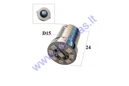 Lemputė 12V 1 KONTAKTO 9SMD LED ŠVIEČIA GELTONAI