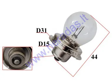 Bulb 12V 15W S3 P26s, 1 contact