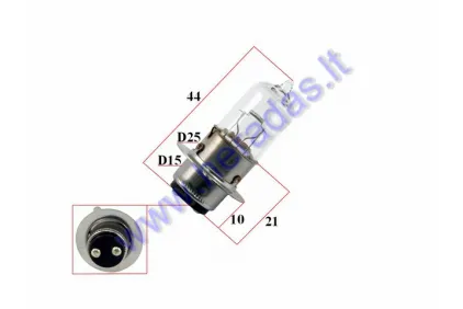 Light bulb moto 12V 35/35W P15D-25-1 MH6