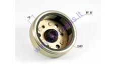 Magnetas ,rotorius GY6 tipo motorolerio varikliui su 6 polių apvija