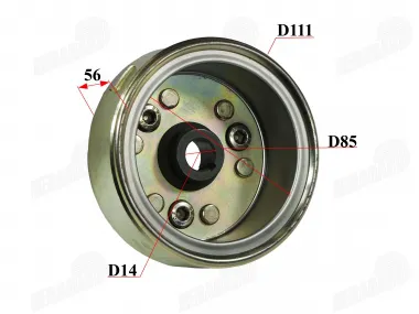 Rotor for horizontal type 110cc quad bike engine with 2 pin stator