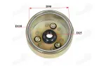 Magnet, rotor for motorcycle, moped with clutch for 8-pole winding Romet Zetka, Junak 901, 902, 904 15mm - 18,5mm 22mm