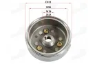 Magnet, rotor for motorcycle moped engine with 8-pole winding fits CHAMP DELTA