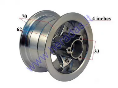 Rear rim for mini quad bike 4 inch  R4