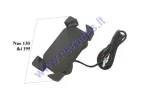 Motorcycle mobile holder with USB charger 32V-90V