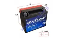 MOTORCYCLE BATTERY 12V 10AH  180A  ATX12-BS AXCELL ENERGY SOLUTION  MF 150X87X130