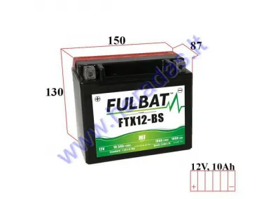 Motorcycle battery 12V 10Ah YTX12-BS