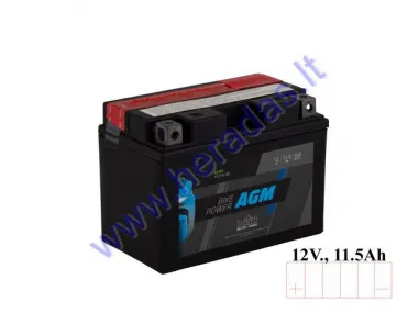 BATTERY 12V 11.5AH 140A YTZ14S-BS AGM 150X88X110 MM INTACT