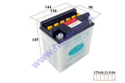 Motorcycle battery 12V 11Ah YB10L-B