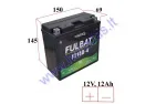 Motorcycle battery 12V 12AH 210A YT14B-BS YT14B-4, GT14B-4 150X69X145