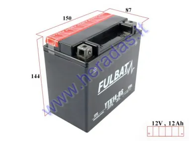 Motociklo akumuliatorius 12V 12Ah YTX14-BS