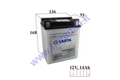 Battery 12V 14Ah 190A VARTA B14L-B2 168x91x136