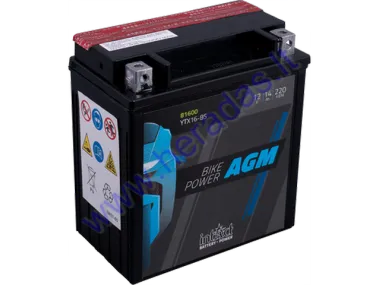 MOTORCYCLE BATTERY 12V 14Ah 220A YTX16-BS AGM 150x87x160mm Intact