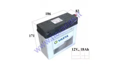 BATERRY FOR MOTORCYCLE 12V 18AH 100A  51814 186x82x171