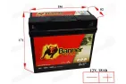 MOTOCIKLO AKUMULIATORIUS 12V 18Ah 250A BIKE BULL GEL BANNER 186X82X171MM 52101