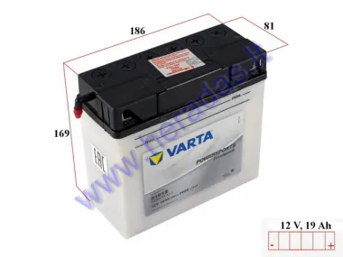 Motorcycle battery 12V 19AH 240A  186X82X171 VARTA 51913