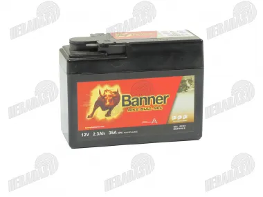 MOTOCIKLO AKUMULIATORIUS 12V 2,3AH 35A GTR4A-5 Banner Bike Bull GEL 113x48x85mm