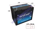 MOTORCYCLE BATTERY 12V 28AH  300A  U1R-9 AXCELL ENERGY SOLUTION GARDEN28 GEL 195X125X176