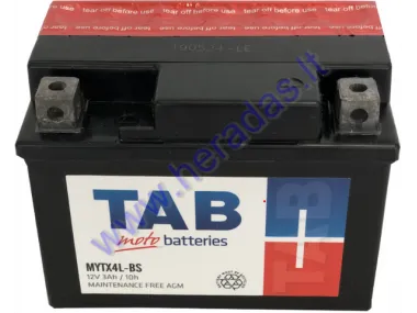 Motociklo akumuliatorius 12V 3Ah MYTX4L-BS 113x70x85 TAB AGM