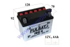 Motorcycle battery 12V 4Ah 56A YB4L-B  120X70X92