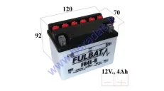 Motorcycle battery 12V 4Ah 56A YB4L-B  120X70X92