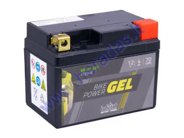 Motociklo akumuliatorius 12V 4Ah 70A YTZ5-S GEL 117x70x85 Intact