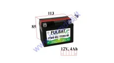 Motociklo akumuliatorius 12V 4Ah YTX4L-BS 114x71x86