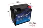 MOTORCYCLE BATTERY 12V 5AH  90A  ATX5L-BS ATZ6S AXCELL ENERGY SOLUTION GEL 113X70X105 YTX6L-BS