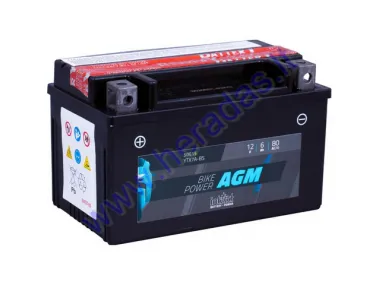 MOTORCYCLE BATTERY 12V 6Ah 80A YTX7A-BS AGM 150x87x 94 mm
