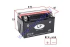 Motorcycle battery 12V 6Ah YTX7A-BS