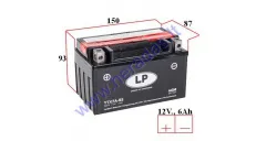 Motorcycle battery 12V 6Ah YTX7A-BS