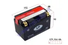 MOTORCYCLE BATTERY 12V 8.6AH YTZ10S-BS Landport 150x88x93