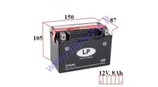 Motorcycle battery 12V 8Ah YTX9-BS