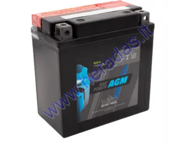 MOTORCYCLE BATTERY 12V 9AH 130A YTX9A-BS AGM 135X75X139MM INTACT