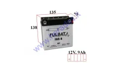 Motorcycle battery 12V 9Ah YB9-B