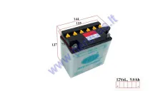 Motociklo akumuliatorius 12V 9Ah YB9-B