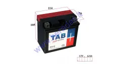 MOTORCYCLE BATTERY 12V TAB MYTZ7-BS 114x70x105 6AH AGM