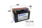 Motociklo akumuliatorius 12V VARTA T12A-4  T12A-BS  150x88x105 11Ah 160A