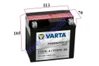 MOTOCIKLO AKUMULIATORIUS 12V VARTA YTZ7S-BS 113x70x105 5AH 120A