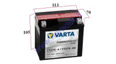 MOTOCIKLO AKUMULIATORIUS 12V VARTA YTZ7S-BS 113x70x105 5AH 120A