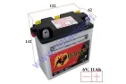 MOTORCYCLE BATTERY  6V 11AH 88A  01211  Banner Bike Bull B6N11A-3A 122X62X132MM