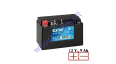 Motociklo akumuliatorius EXIDE 12V 9AH 120A  150X90X105 EK091, AUX9, YTX9-BS,Volvo OE 31296300, 509106013G412