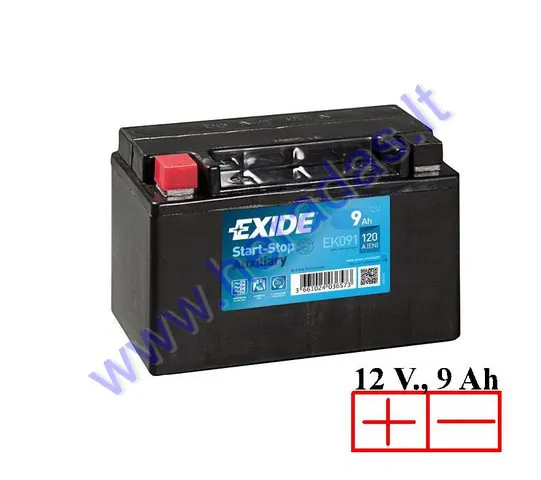 Batterie EXIDE MOTO AGM YTX9-BS 12V 8AH 120A 150x90x105